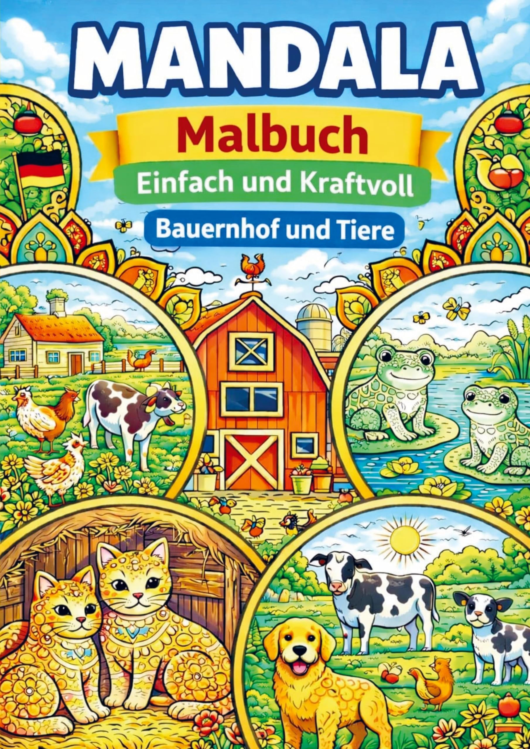 Mandala malbuch ( einfach und kraftvoll ) bauernhof und tiere Leisure, Home & Garden