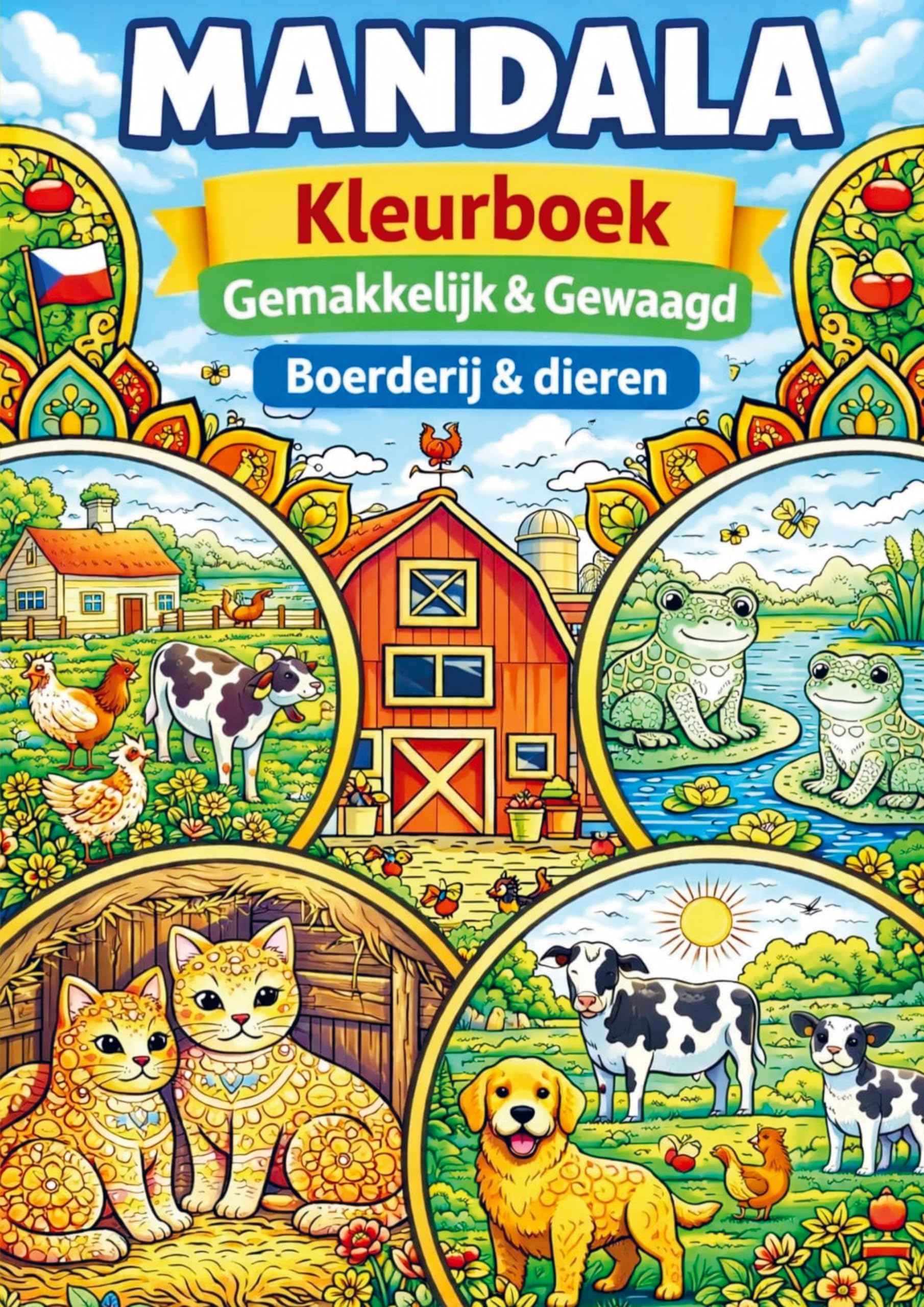 Mandala kleurboek ( Gemakkelijk & Gewaagd ) boerderij & Dieren. Hobbies & Crafts