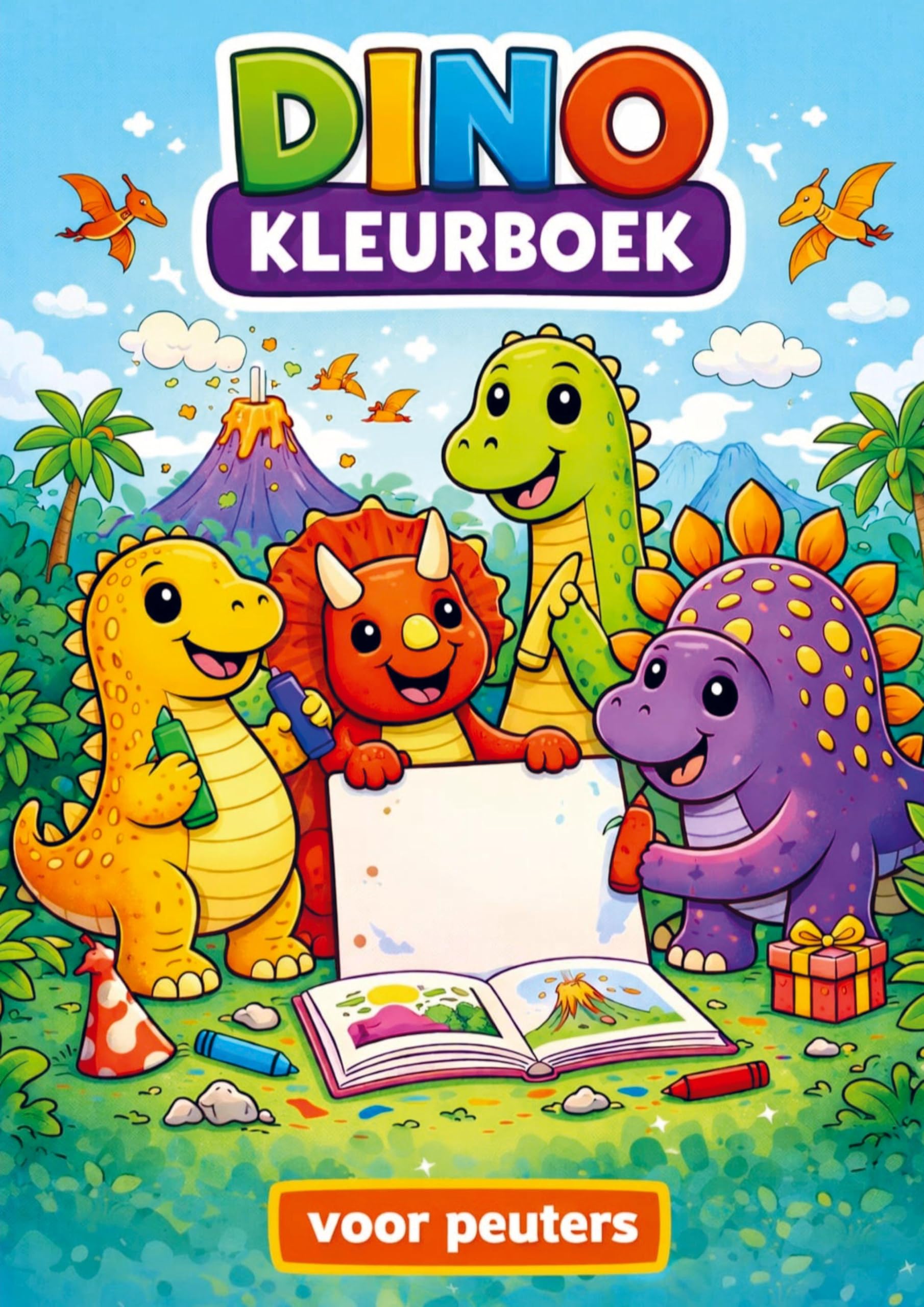 Kleurboek, dino's. Voor peuters Hobbies & Crafts
