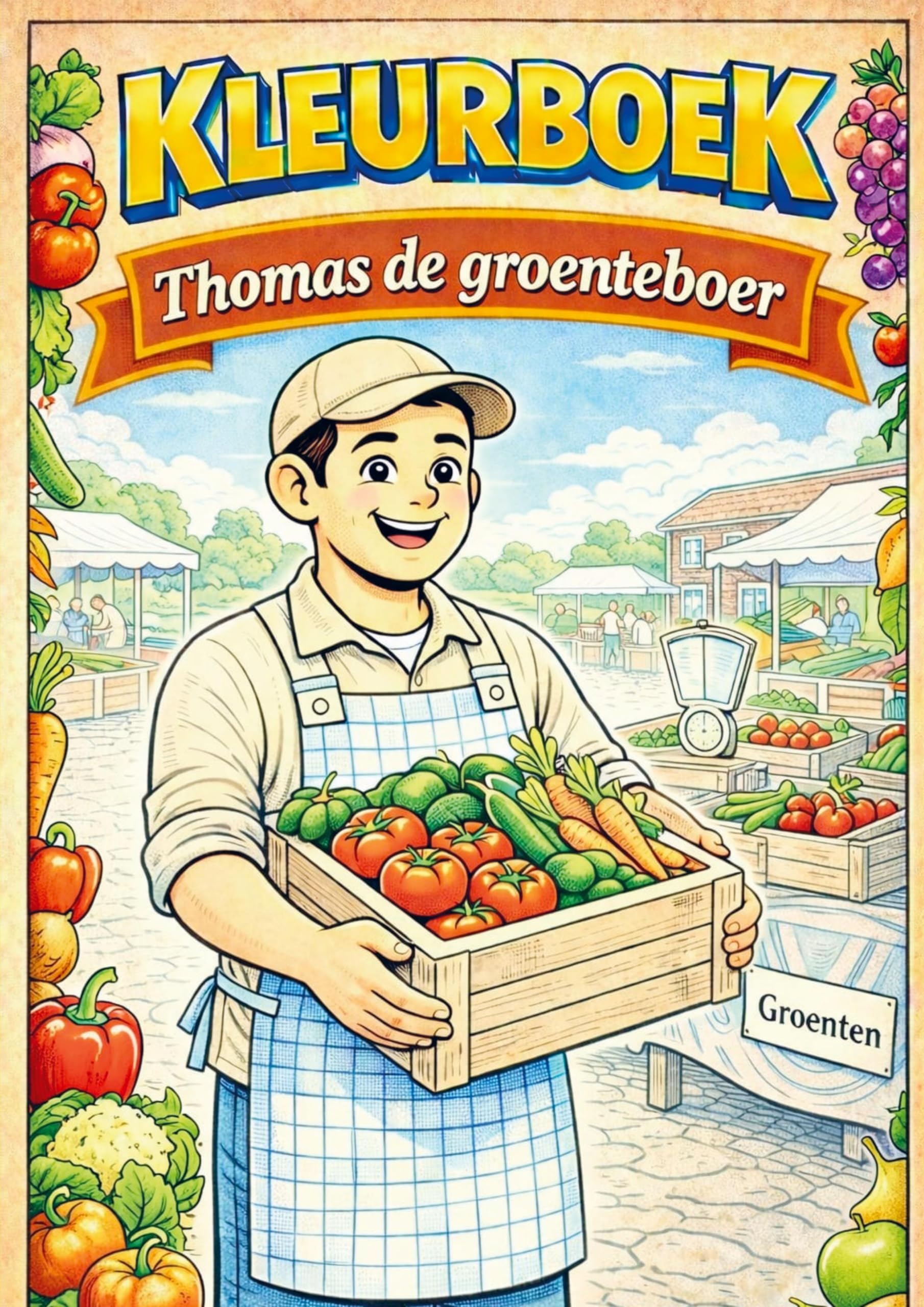 Kleurboek, Thomas de Groenteboer. (Beroepen serie) Hobbies & Crafts