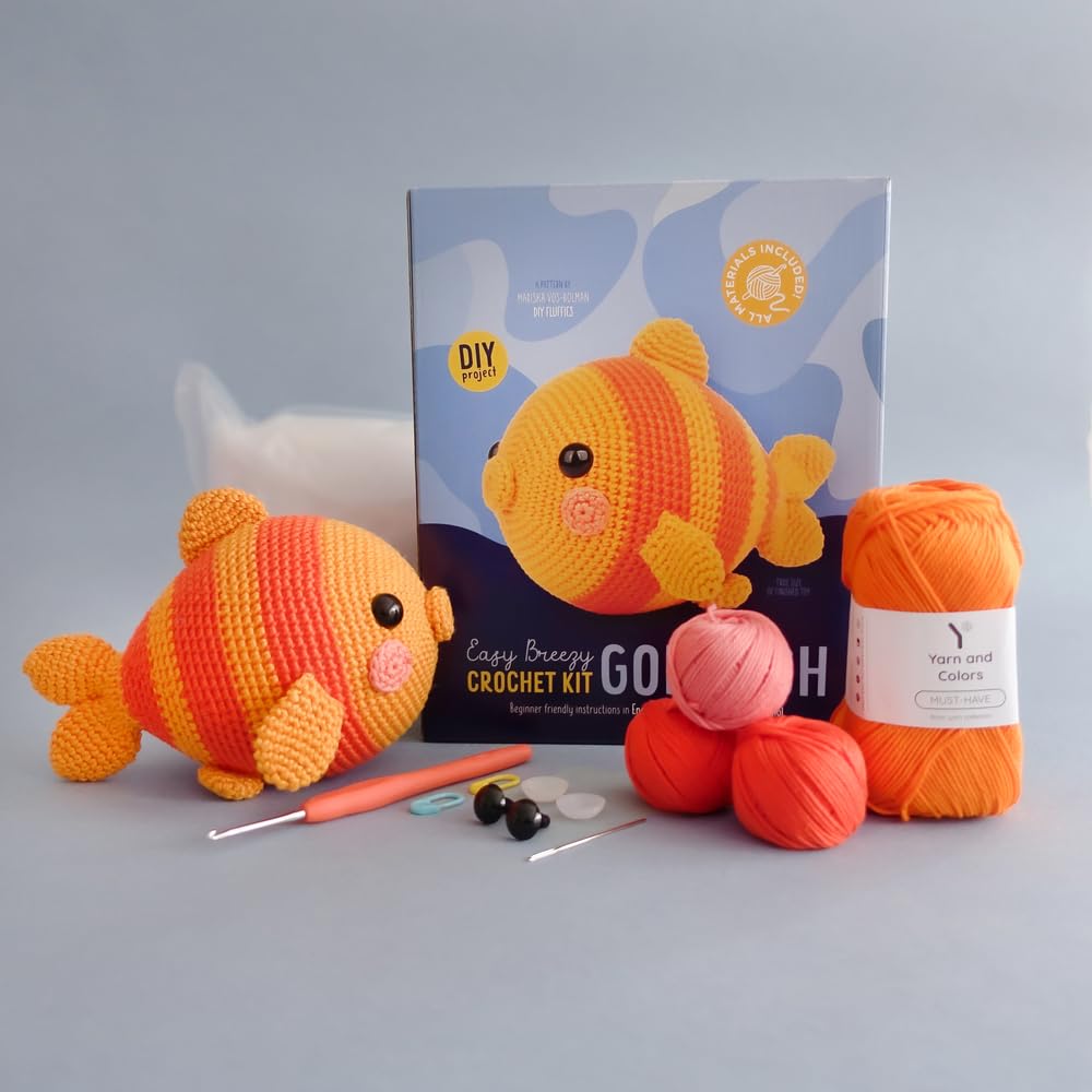 Easy Breezy Crochet Kit Goldfish Hobbies & Crafts
