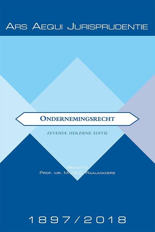 Ondernemingsrecht 1897-2018 (Ars Aequi Jurisprudentie) Law