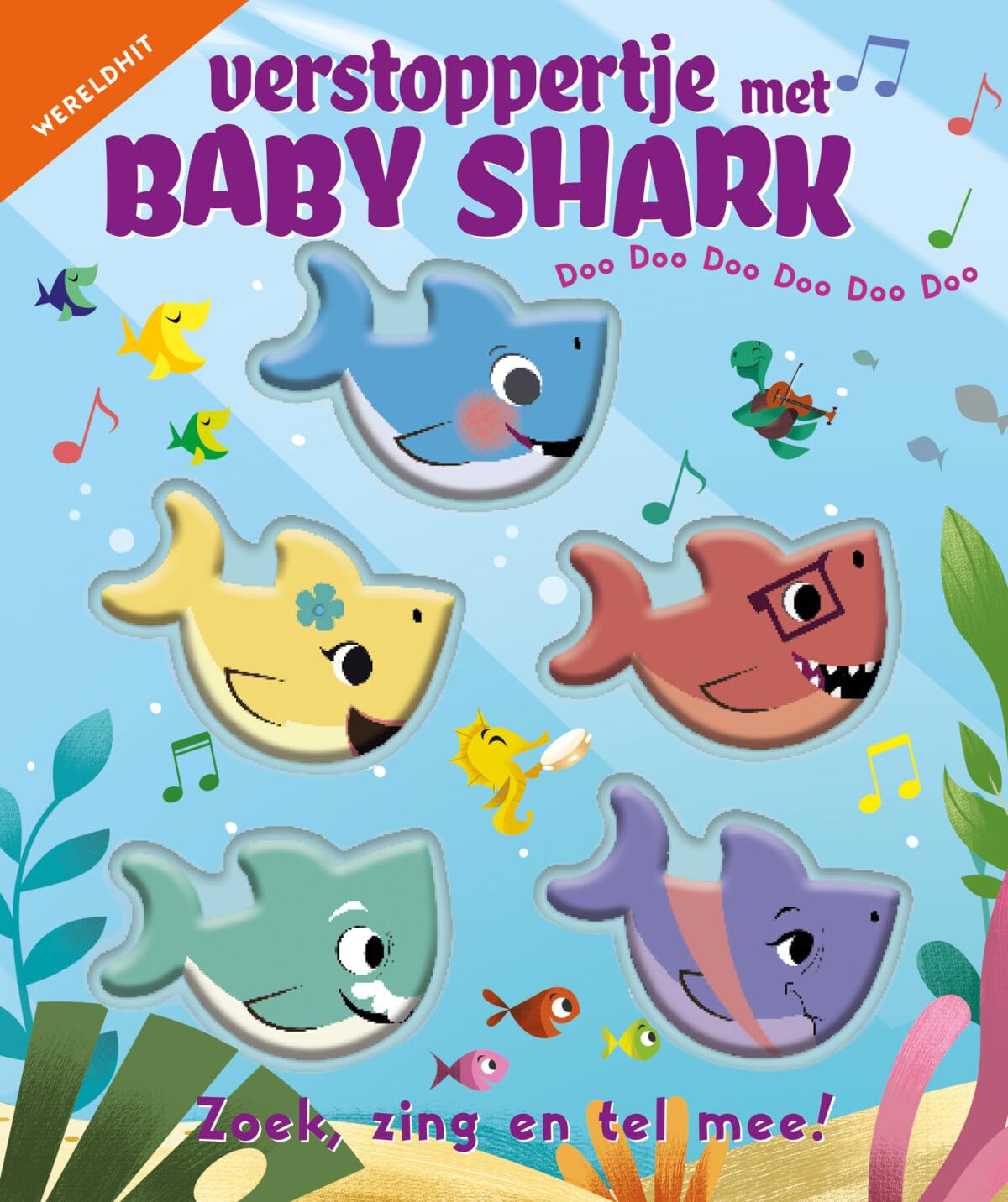 Verstoppertje met Baby Shark: doo doo doo doo doo doo : zoek, zing en tel mee! book