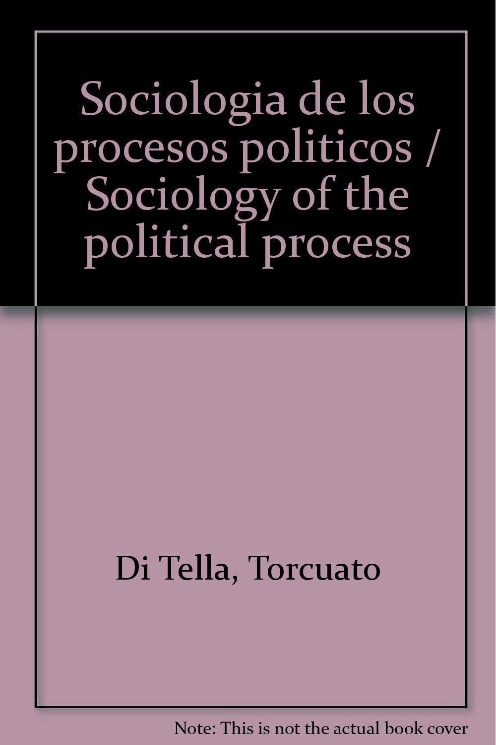 Sociologia de los procesos politicos / Sociology of the political process Social Sciences