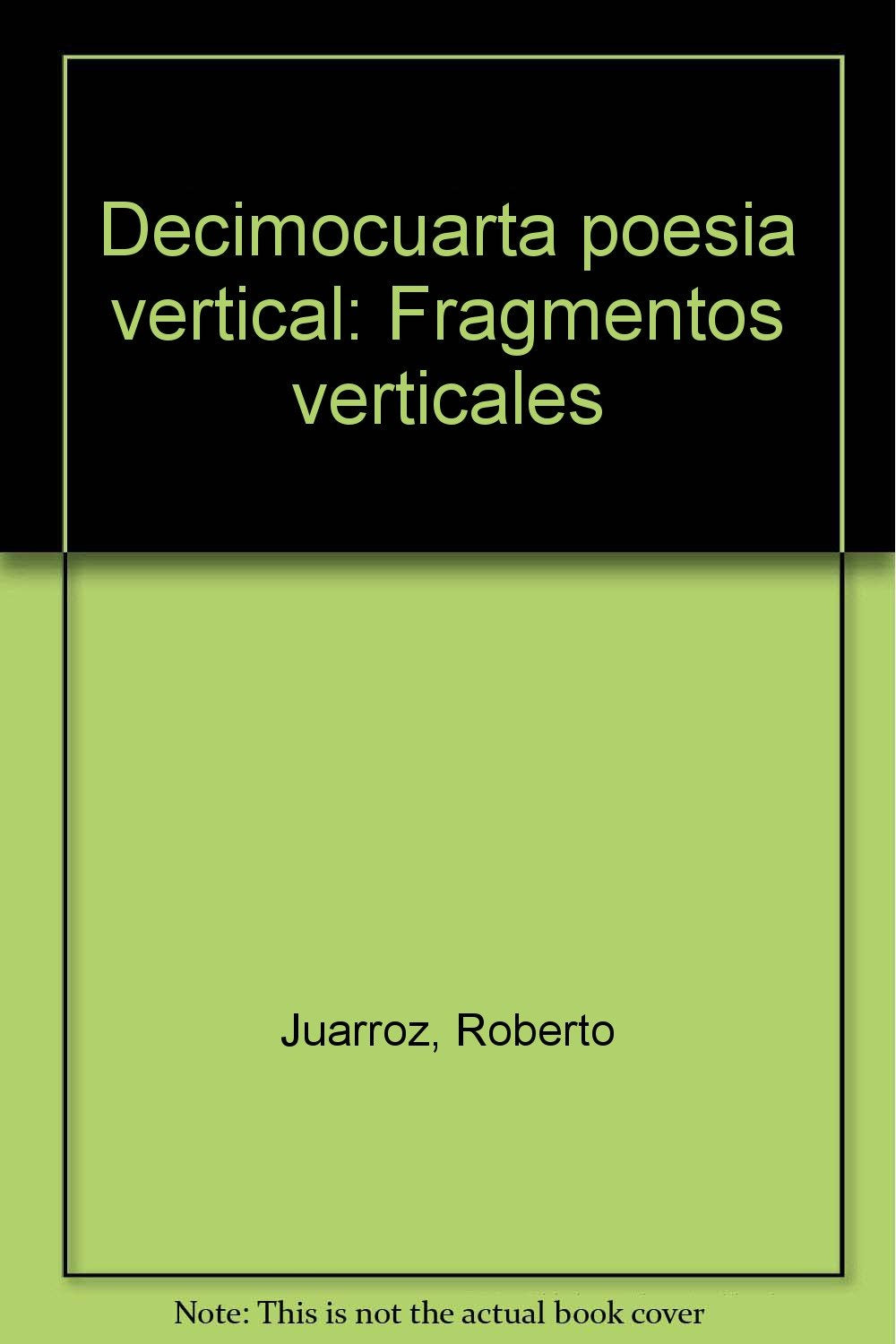 Decimocuarta poesia vertical: Fragmentos verticales (Spanish Edition) book