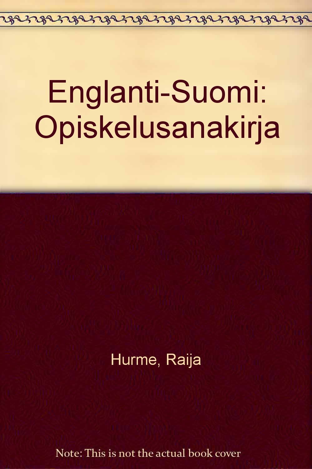 Englanti-Suomi: Opiskelusanakirja Books