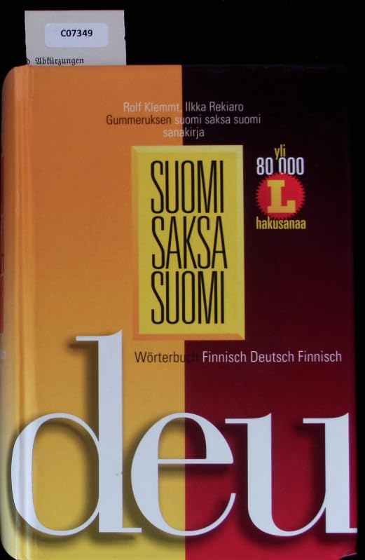 Suomi Saksa Suomi. Wörterbuch Finnisch-Deutsch-Finnisch. Books