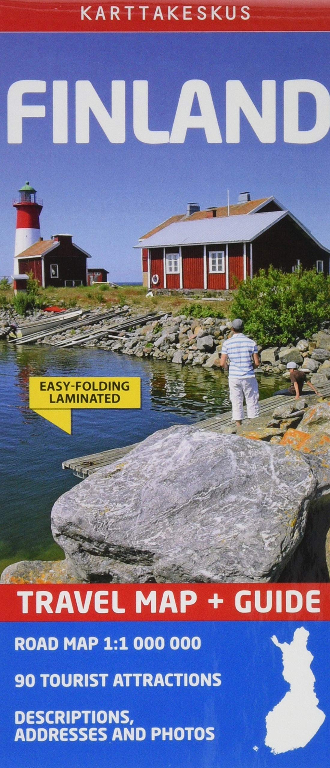 Finland Travel Map + Guide (Road map) Leisure, Home & Garden