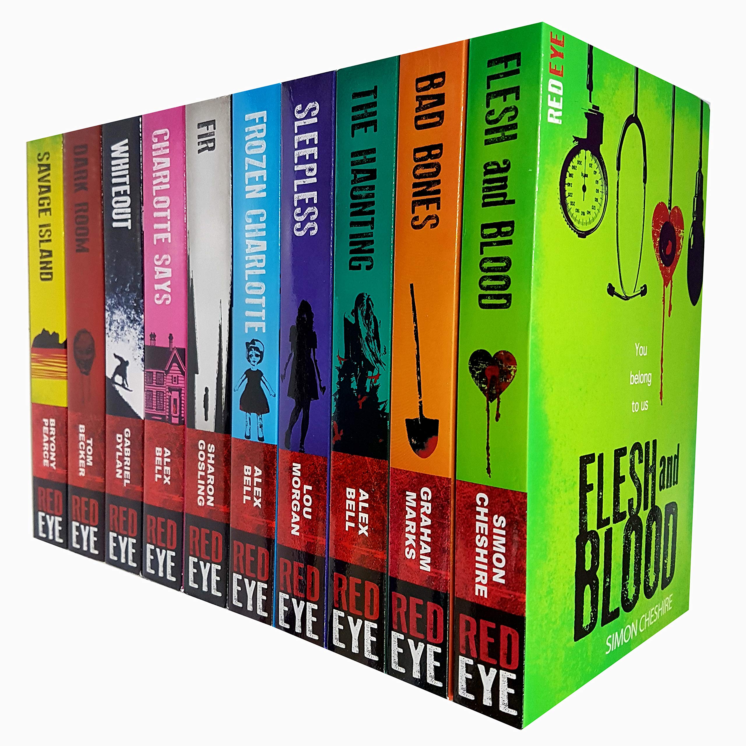 Red Eye Series Collection 10 Books Set (Flesh and Blood , Bad Bones, The Haunting , Sleepless, Frozen Charlotte, Fir , Charlotte Says ,Whiteout, Dark Room ,Savage Island) Fiction