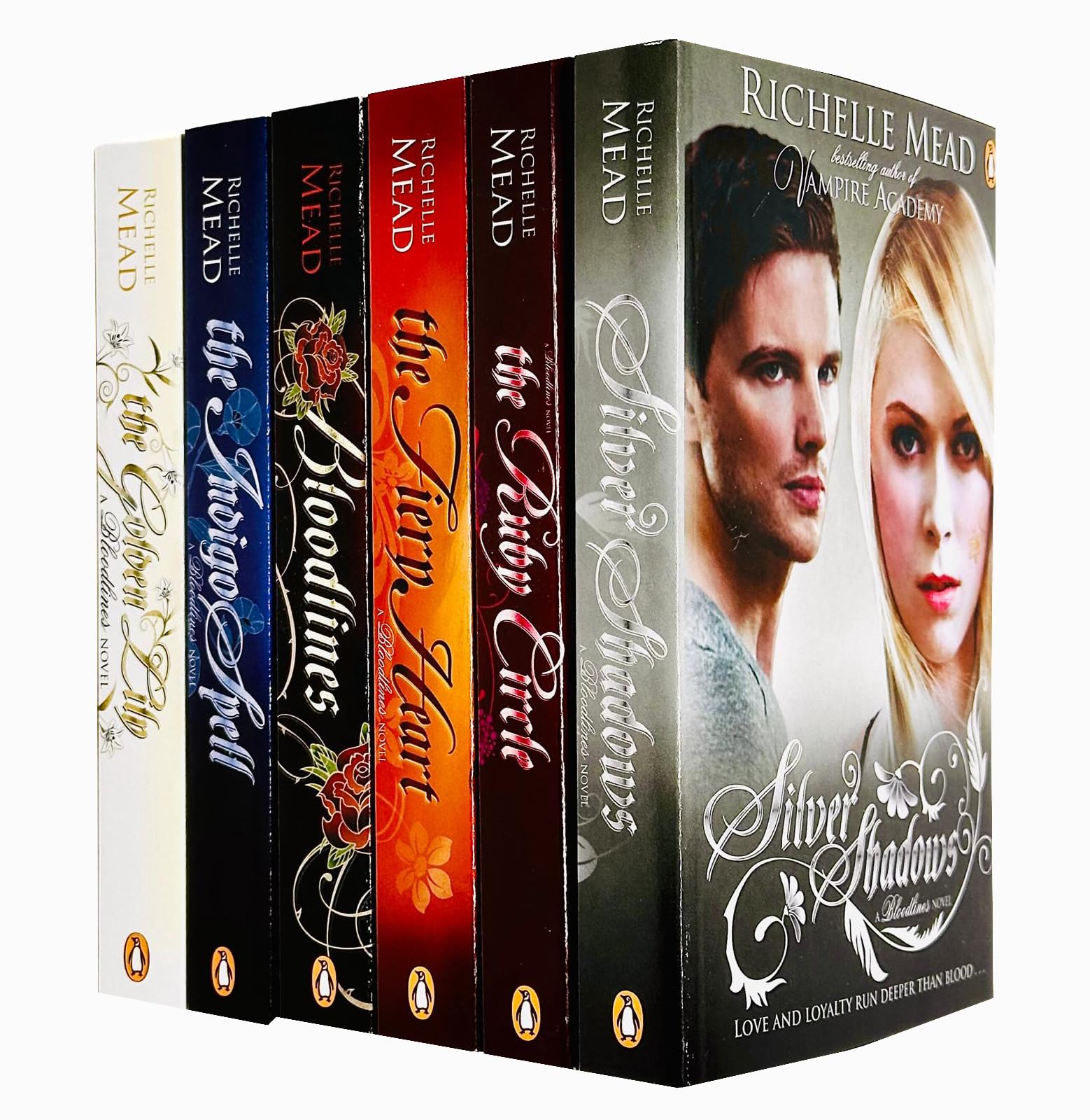 Richelle Mead Bloodlines 6 Books Collection Set (Bloodlines, The Golden Lily, The Indigo Spell, The Fiery Heart, Silver Shadows, The Ruby Circle) Young adult books