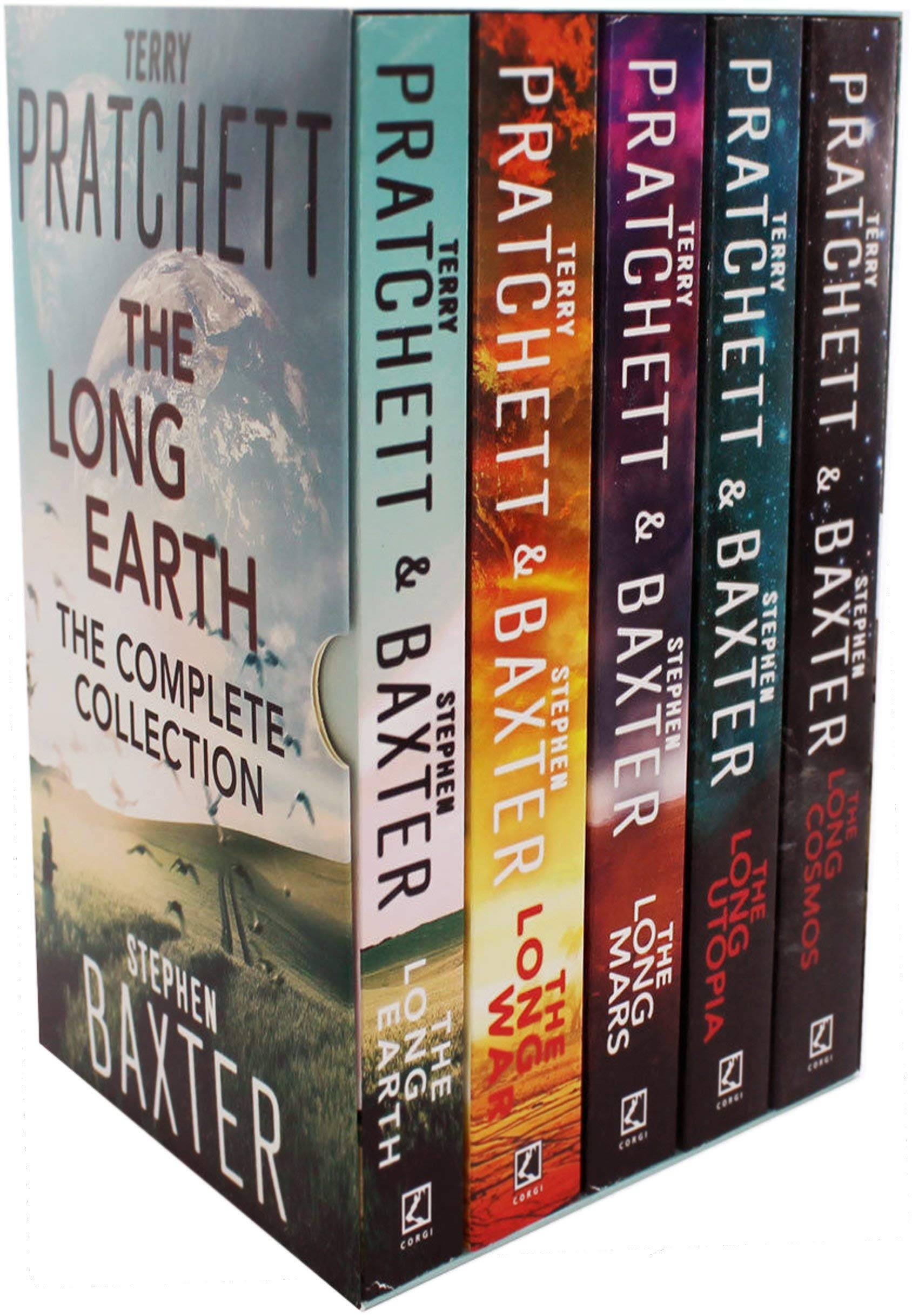 The Long Earth 5 Books Collection Box Set by Terry Pratchett & Stephen Baxter (The long earth, The long war, The long mars, The long utopia, The long cosmos) Books