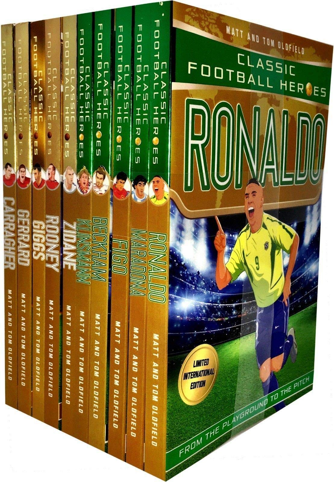 Classic Football Heroes Legend Series Collection 10 Books Set Pack by Matt & Tom Oldfield (Ronaldo, Maradona, Figo, Beckham, Klinsmann, Zidane, Rooney, Giggs, Gerrard, Carragher) Books