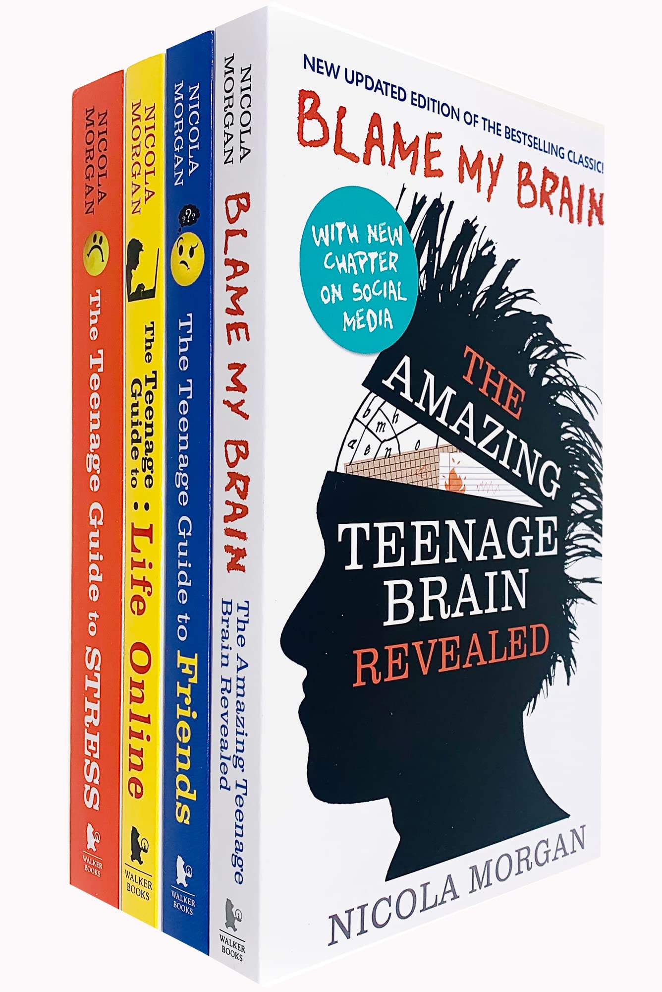 Nicola Morgans Teenage Guide 3 Books Collection Set (Guide to Friends, Guide to Stress, Blame My Brain) Children's books