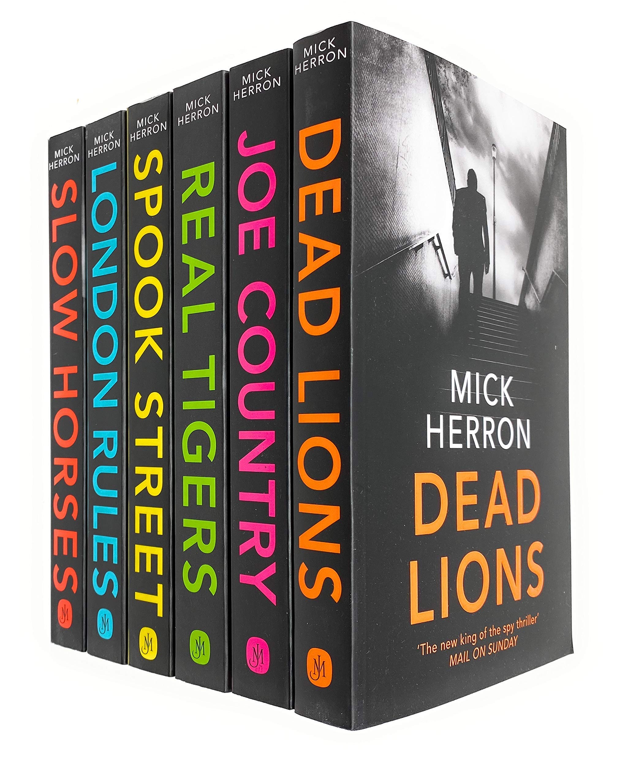 Mick Herron Jackson Lamb Thriller Series 6 Books Collection Set (Slow Horses, Dead Lions, Real Tiger, Spook Street, London Rules,Joe Country) Horror & Mystery