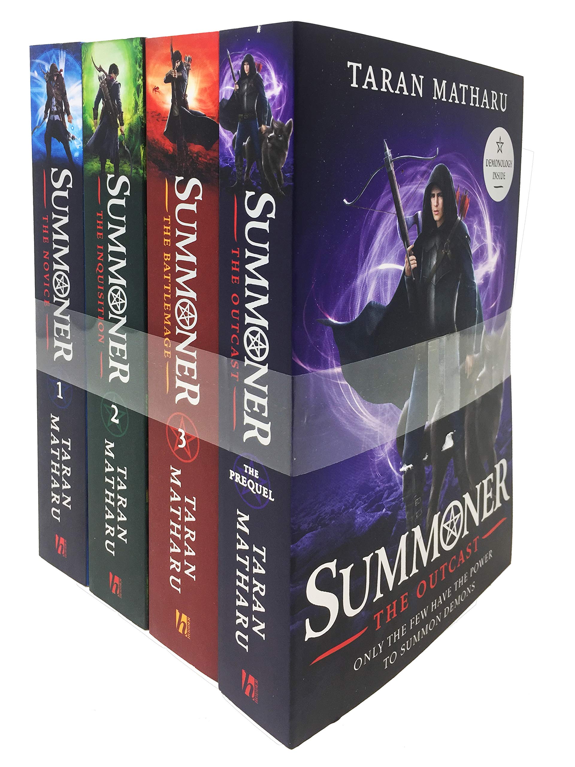 Taran Matharu The Summoner 4 Books Collection Set (The Battlemage, The Novice, The Inquisition, The Outcast) Novels & Short Stories