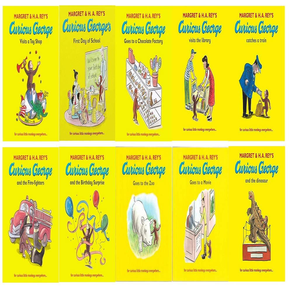 Curious George The Monkey 10-Bücher-Set-Kollektion von Margret Rey Suspense & Thrillers