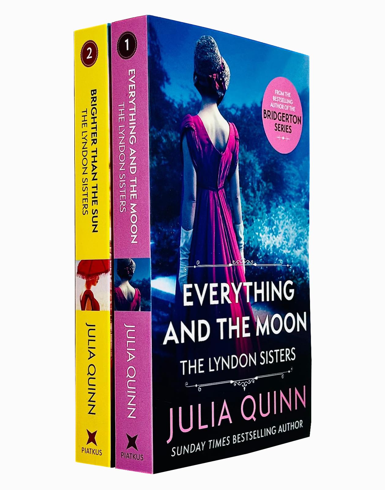 Julia Quinn The Lyndon Sisters Family Saga Collection 2 book Set(Everything and the Moon ,Brighter than the Sun) - Julia Quinn Historical Fiction