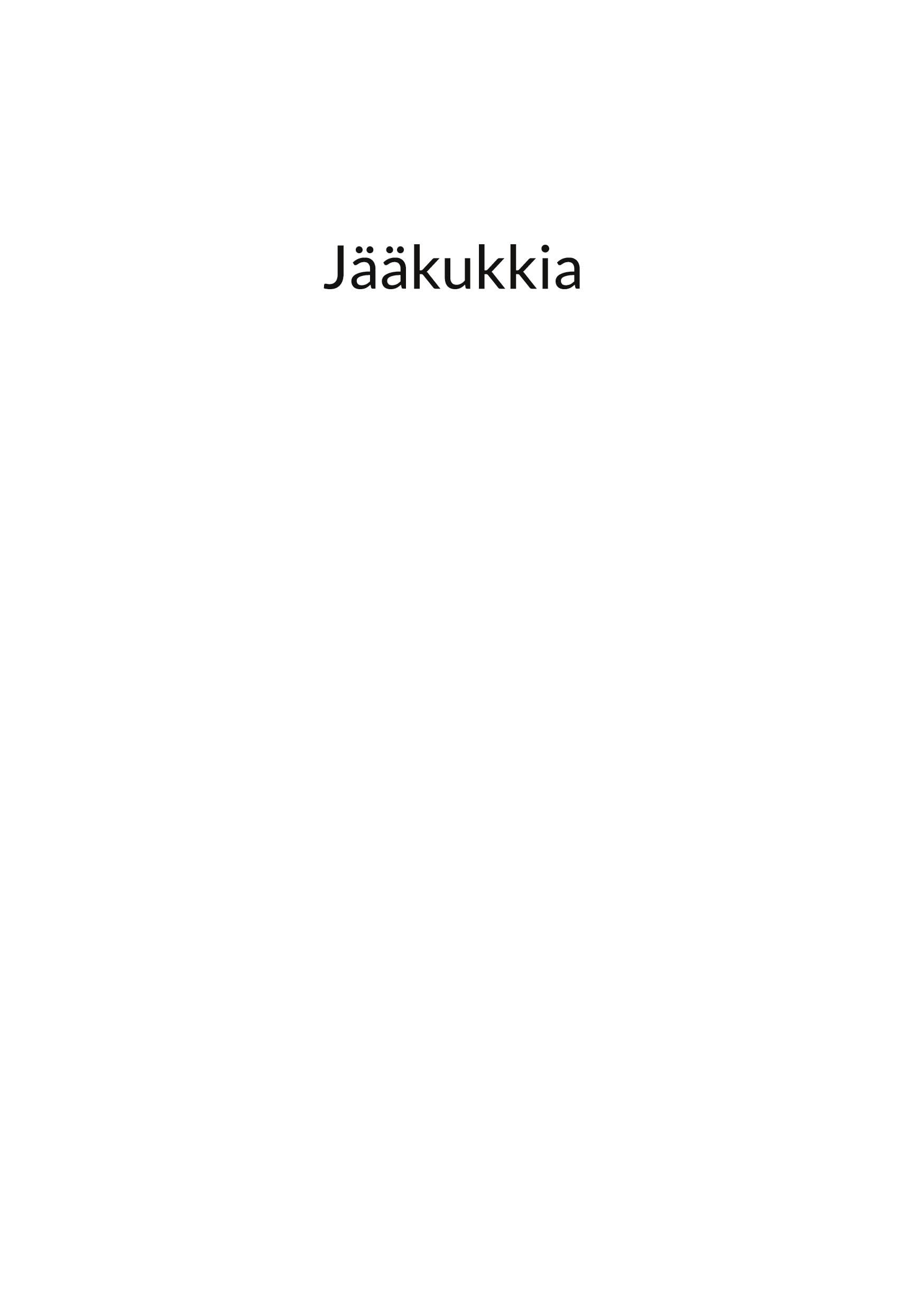 Jääkukkia Poetry