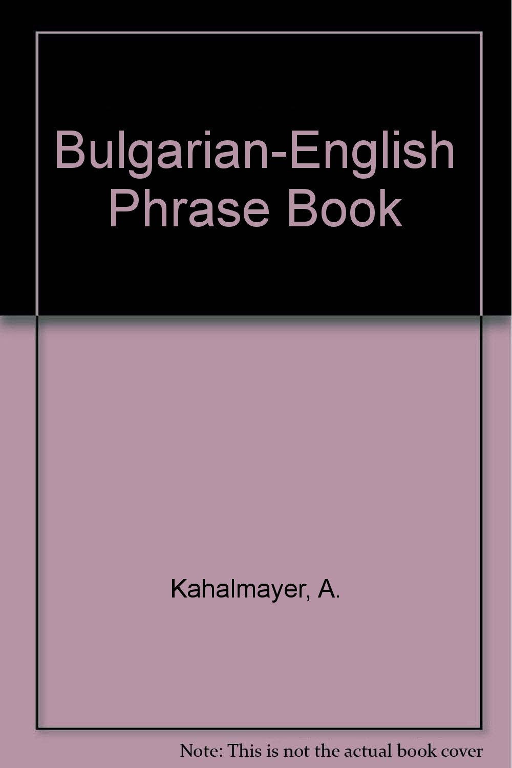 Product Image: Bulgarian-English Phrase Book