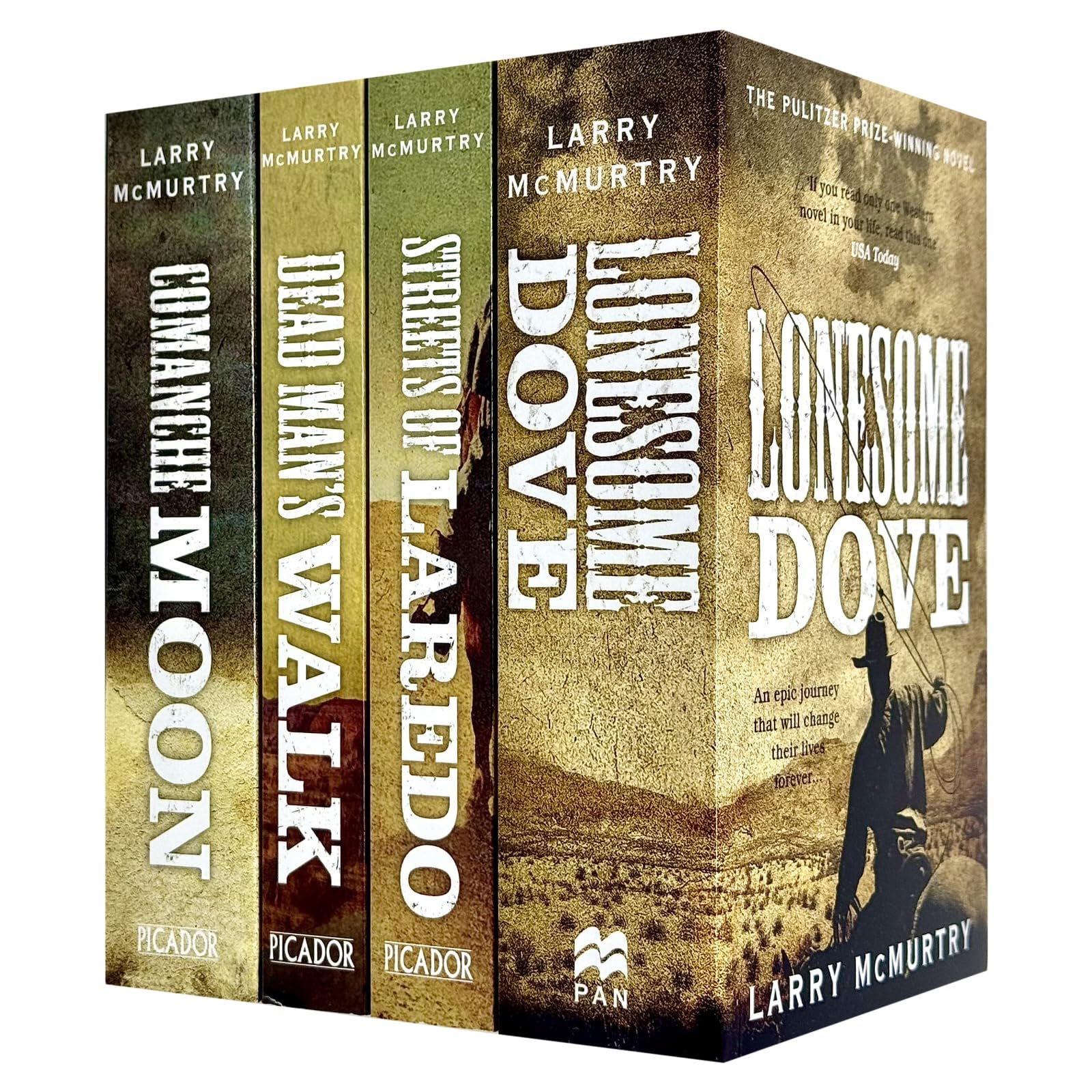 Lonesome Dove Series 4 Books Collection (Lonesome Dove, Streets of Laredo, Dead Man's Walk & Comanche Moon) Children's books