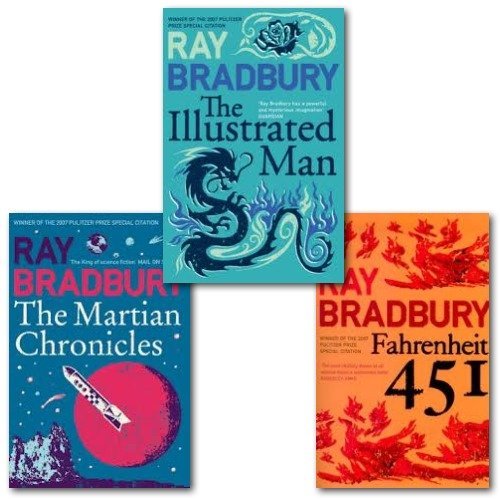 Flamingo Modern Classic Collection 3 Books Set, (the martrian chronicles, fahrenheit 451 and the illustrated man) book