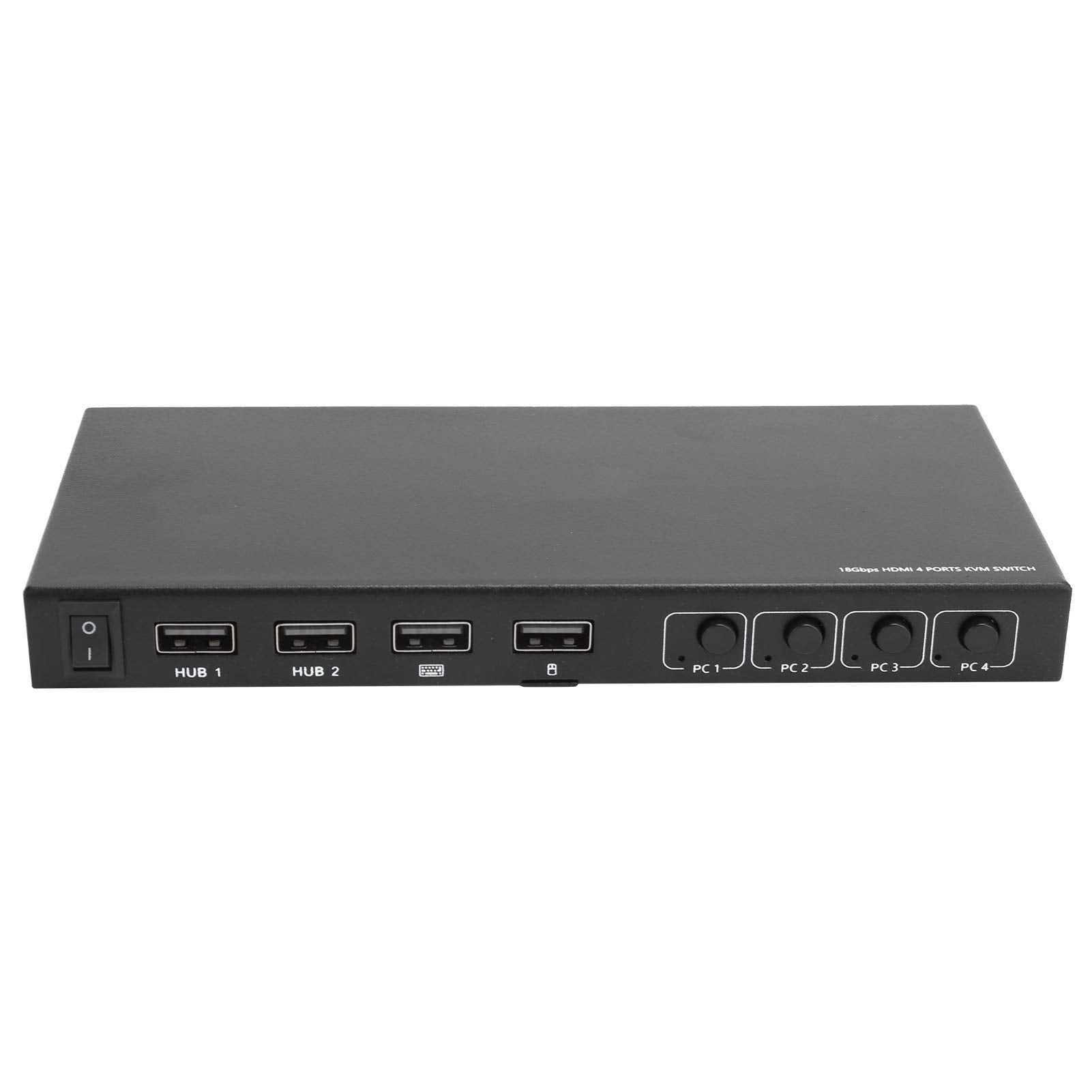 Mxzzand KVM-Switchbox Hochwertiger, robuster 4-Port-KVM-Switch für Office Books
