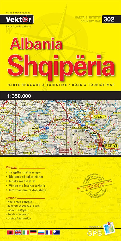 Albanien Straßenkarte 1 : 350 000 GPS Leisure, Home & Garden
