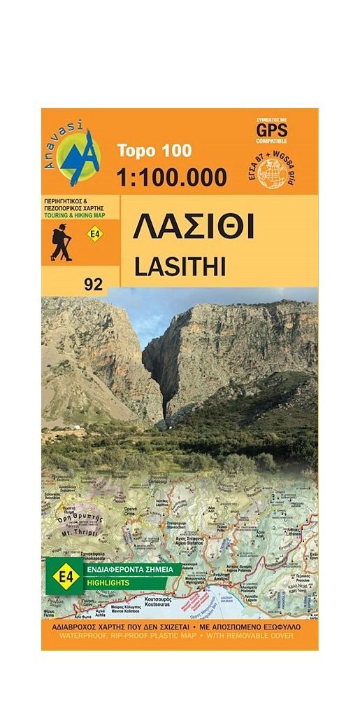 Topografische Landkarte Griechenland 92 Lasithi (Kreta) 1 : 100 000 book