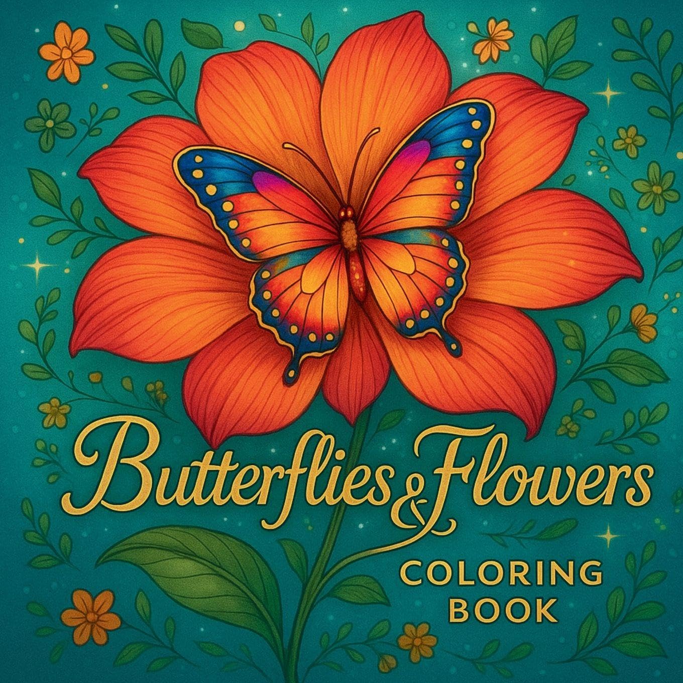 Butterflies and Flowers - Coloring Book Hobbies & Crafts