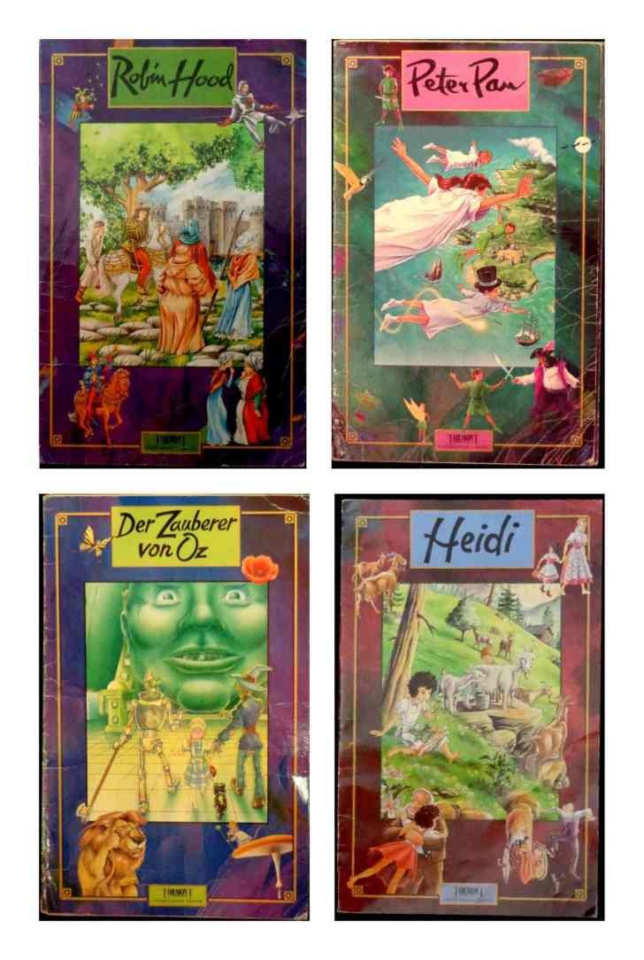 Das Schatzkästchen voller Abenteuergeschichten. 4 Hefte: Peter Pan, Heidi, Robin Hood, Der Zauberer von Oz. (Ohne Schuber) book