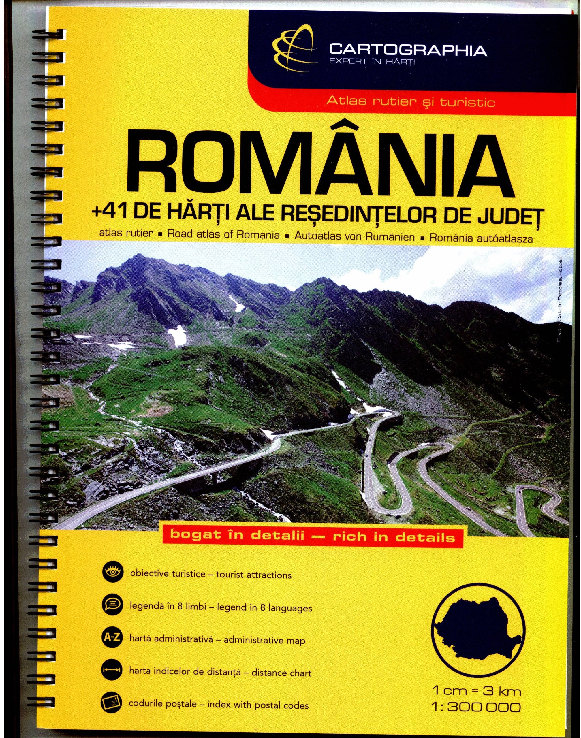 Cartographia Autoatlas von Rumänien. Cartographia rutier Romania. Cartographia Romania autoatlasza. Carthographia Road Atlas of Romania. Atlas Rooutier de la Roumanie (Country Atlas S.) Leisure, Home & Garden