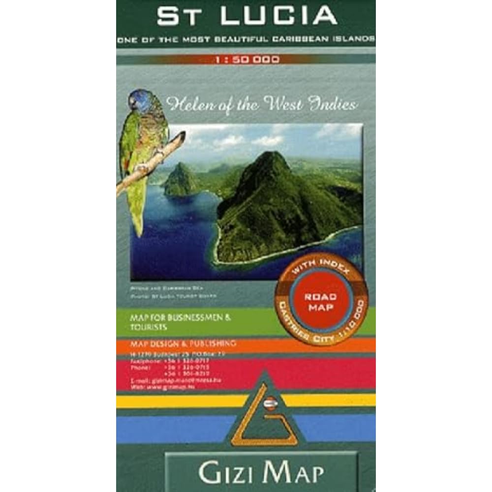 St-Lucia road map Leisure, Home & Garden