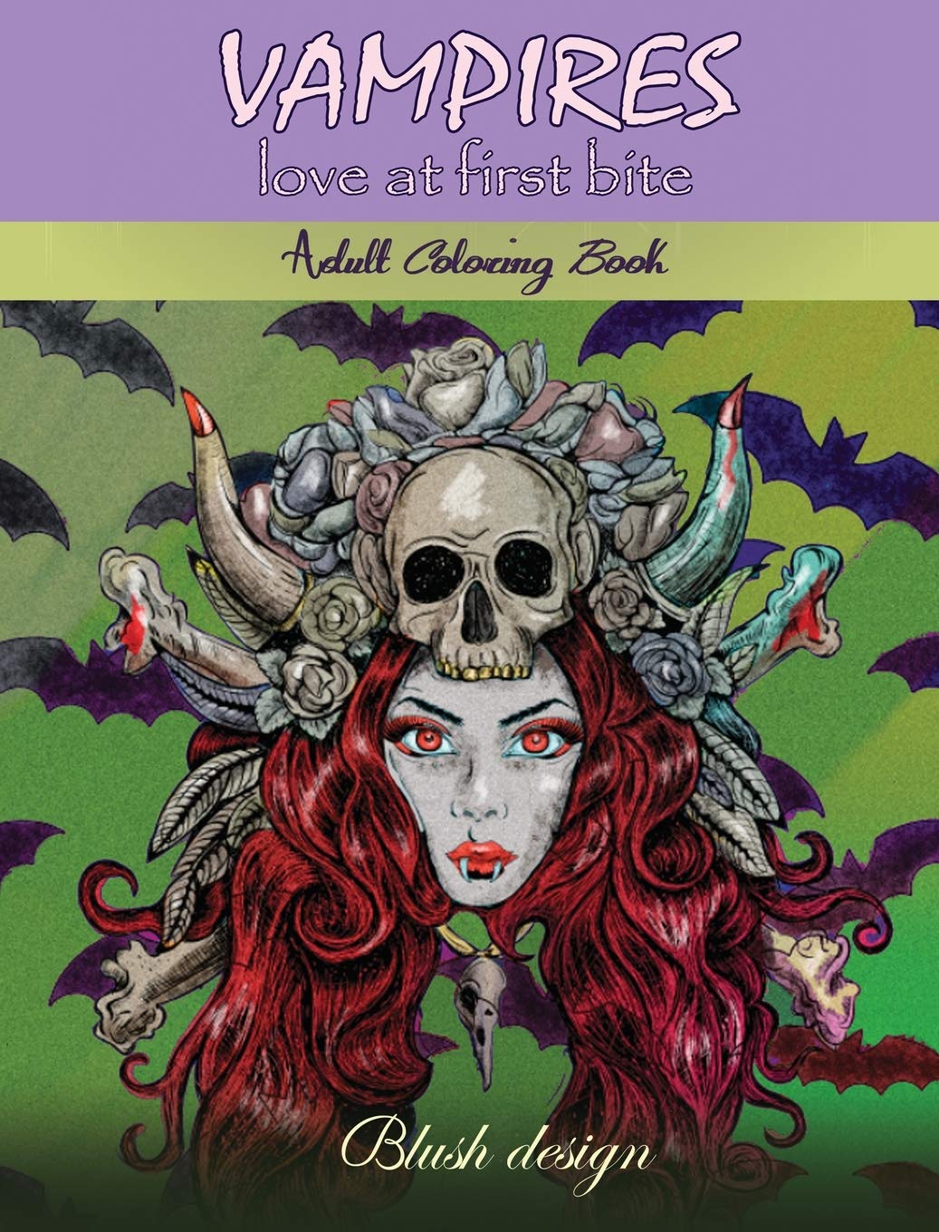 Vampires, Love at First Bite: Adult coloring book Film, Art & Culture