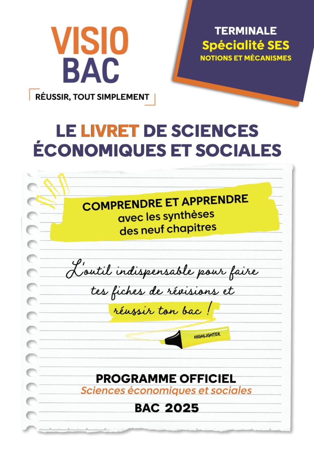 Le livret de Sciences économiques et sociales: BAC 2025 book