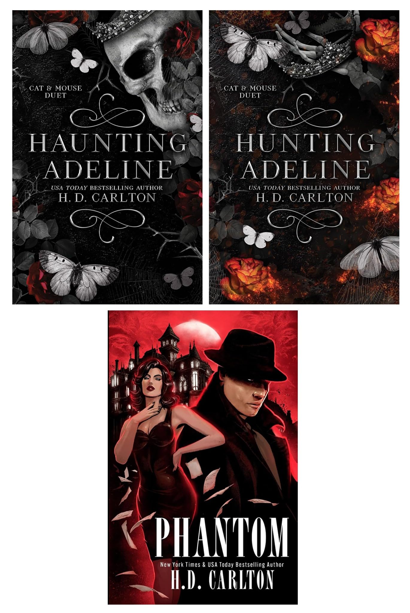 Haunting Adeline by H. D. Carlton 3 Books Collection Set (Hunting Adeline 1, Hunting Adeline 2 & Phantom) (Cat and Mouse Duet) book