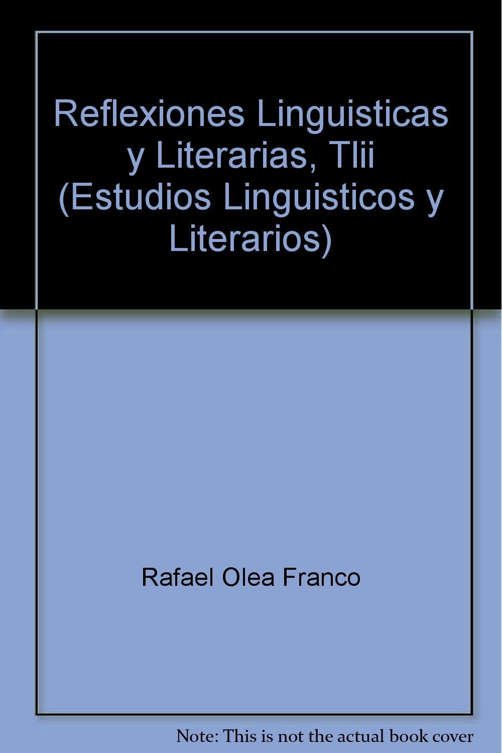Reflexiones Linguisticas y Literarias, Tlii Social Sciences