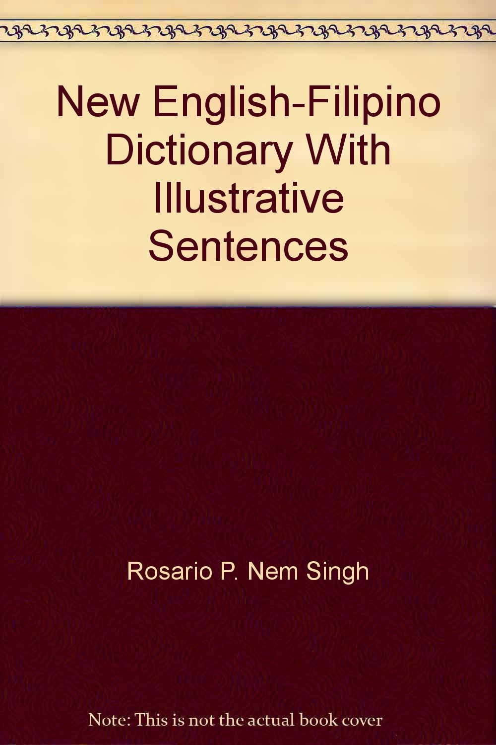 New English-Filipino Dictionary With Illustrative Sentences Books