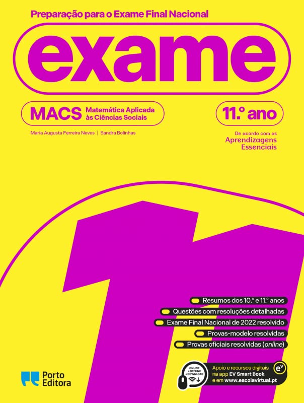 Preparação para o Exame Final Nacional - MACS - Matemática Aplicada às Ciências Sociais - 11.º Ano book