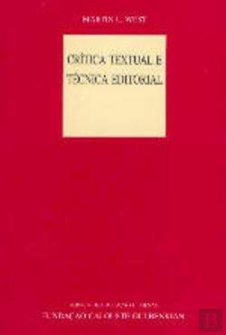 Critica Textual e Tecnica Editorial (Portuguese Edition) West Martin L book