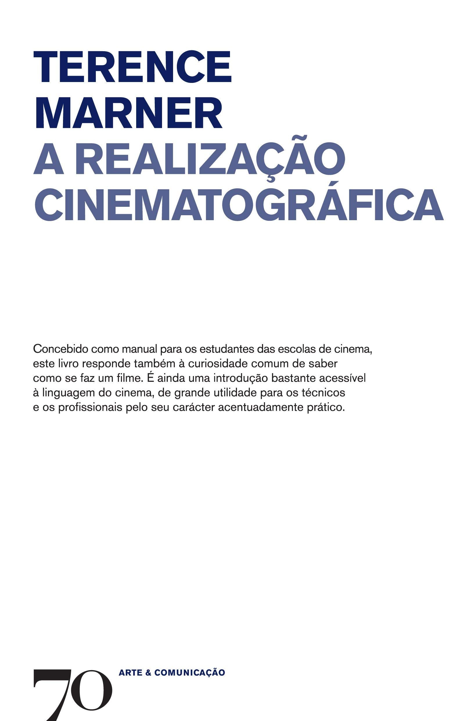 A Realização Cinematográfica (Portuguese Edition) Terence Marner book