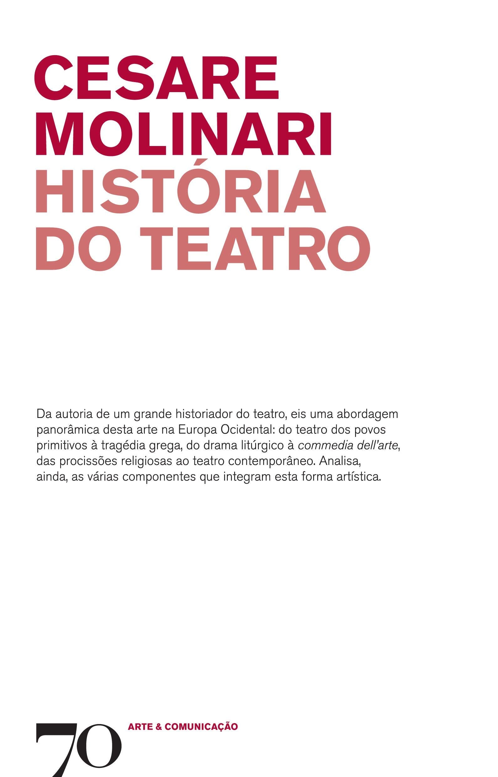 História do Teatro (Portuguese Edition) Cesare Molinari Books