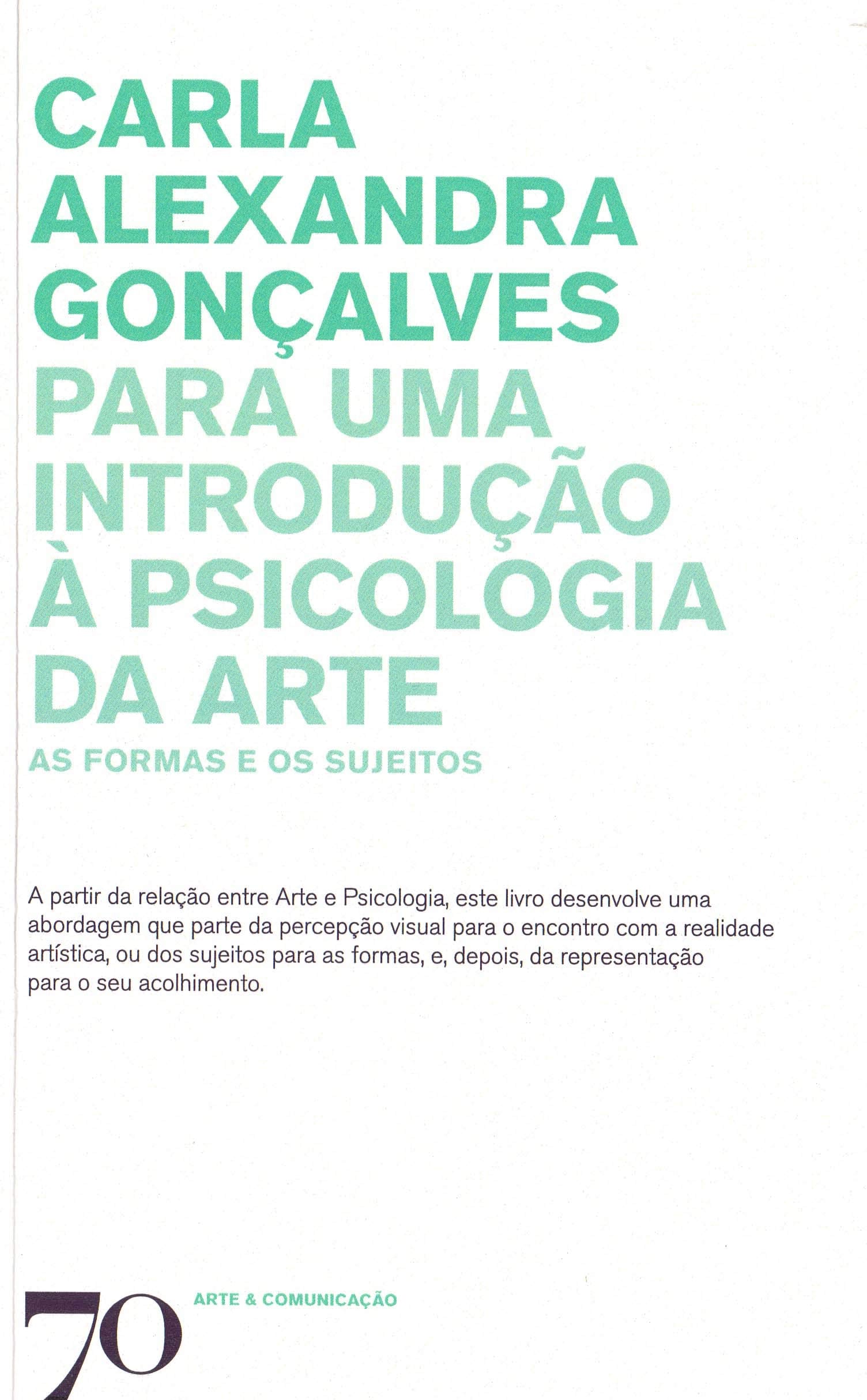 Para uma Introdução à Psicologia da Arte (Portuguese Edition) Carla Alexandra Gonçalves book