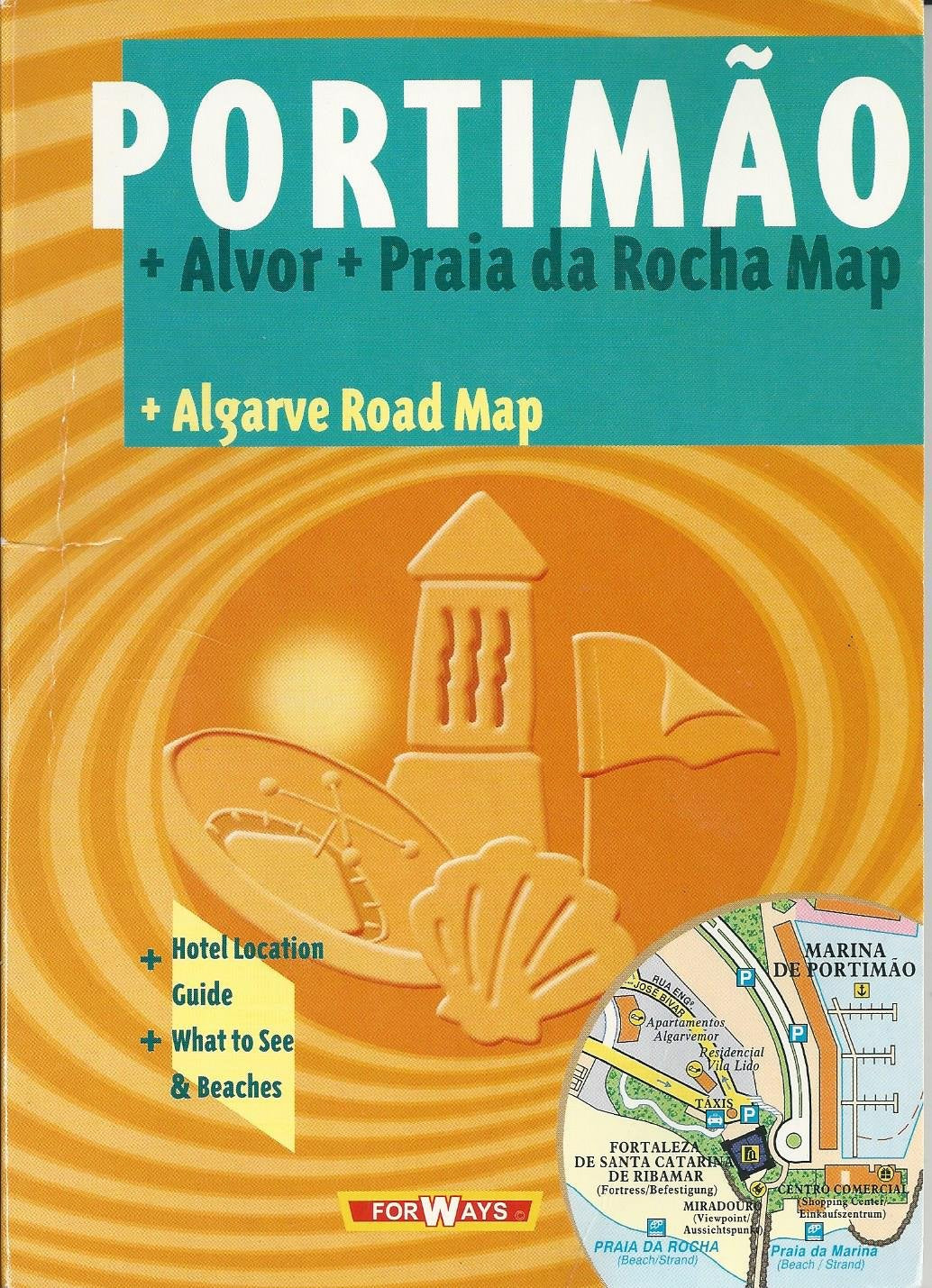 Portimao + Alvor + Praia da Rocha Map + Algarve Road Map Maps & Plans