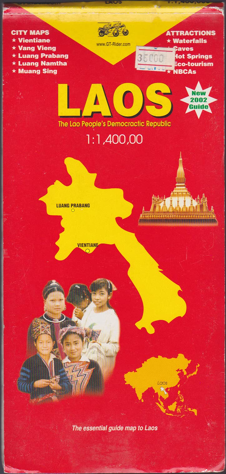 Laos: The Lao People's Democratic Republic : city maps, Vientiane, Vang Vieng, Luang Prabang, Luang Namtha, Muang Sing : attractions, waterfalls, caves, hot springs, eco-tourism, NBCAs Books