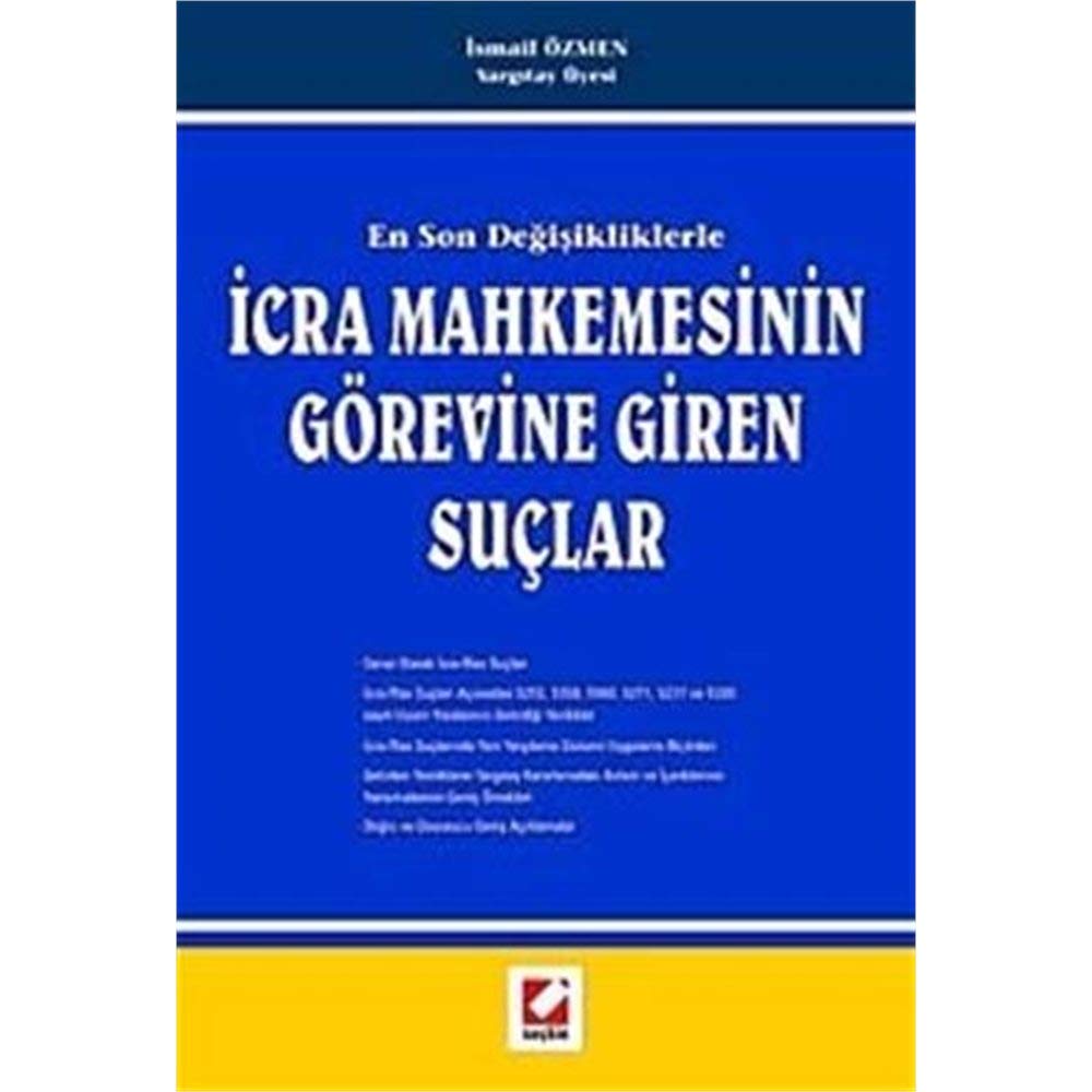 En Son Degisikliklerle Icra Mahkemesinin Gorevine Giren Suclar Books