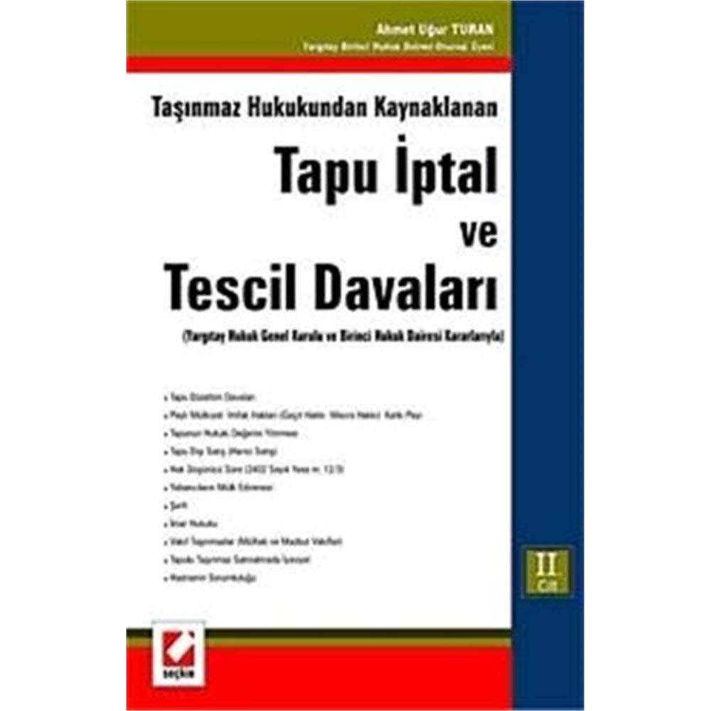 Taşınmaz Hukukundan Kaynaklanan Tapu İptal ve Tescil Davaları Books