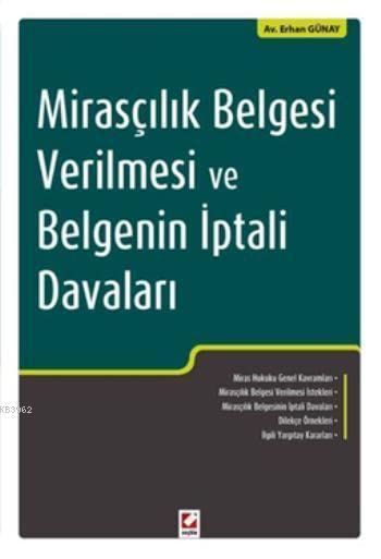 Mirasçılık Belgesi Verilmesi ve İptali Davaları Books