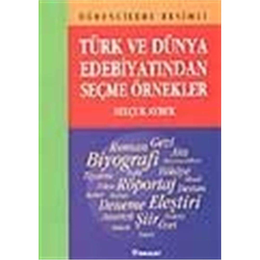 Türk ve Dünya Edebiyatından Seçme Örnekler Books