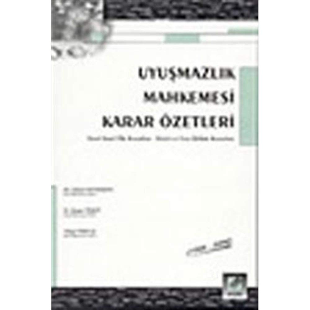 Uyusmazlik Mahkemesi Karar Ozetleri Books