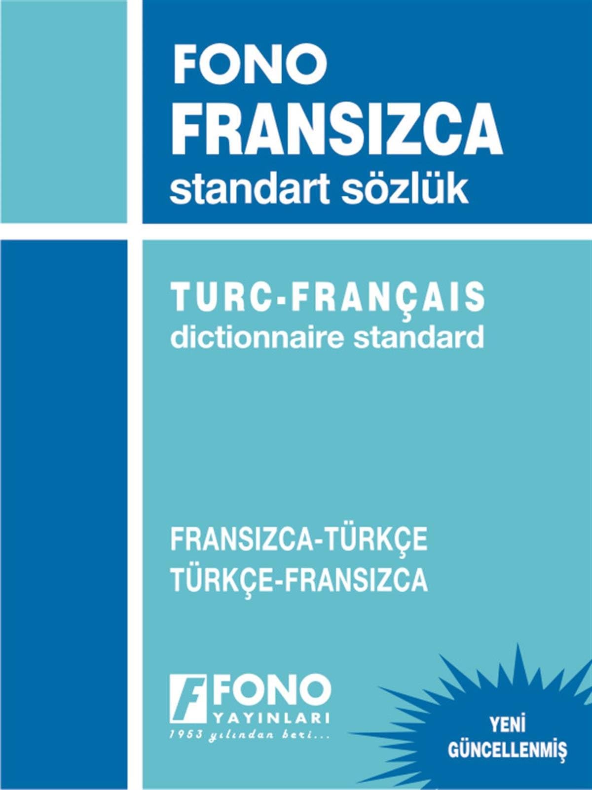 Standard Dictionary French-turkish/turkish-french General education